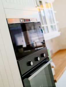 oven in cabinet installation project