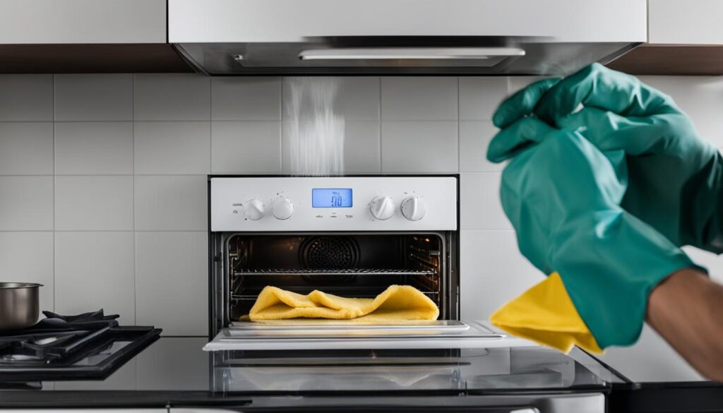 cleaning oven exterior