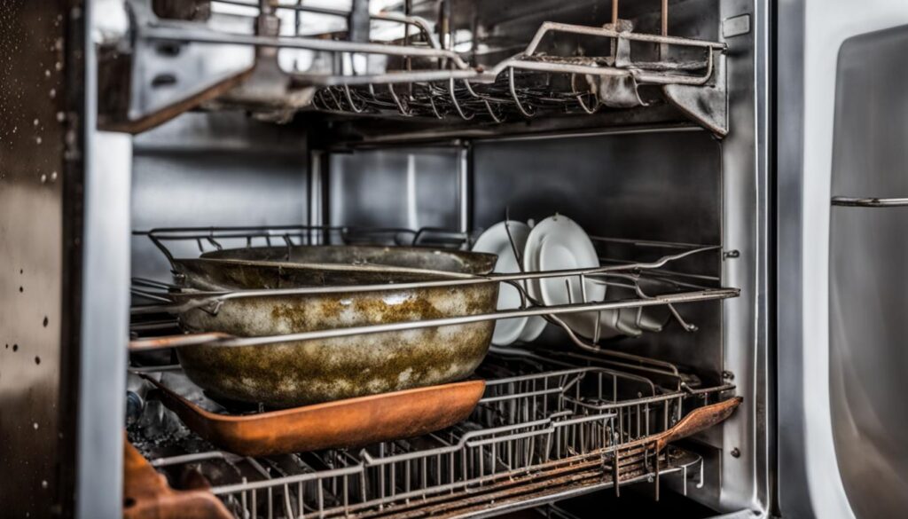 hard water dishwasher damage