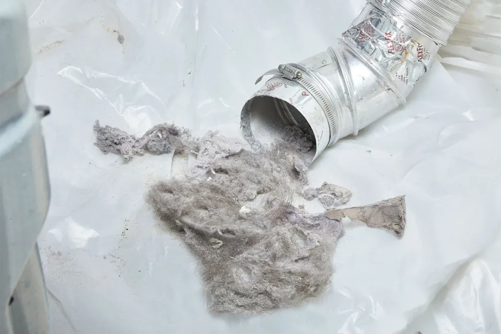 Excess Lint in the Dryer's Ventilation System