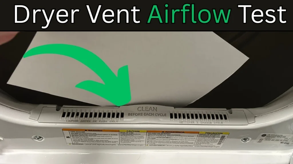 Running a Dryer Vent Test Mode