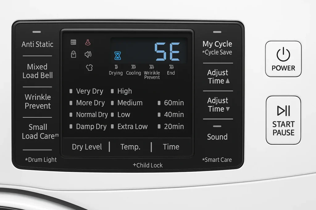 Samsung Dryer Error Code SE