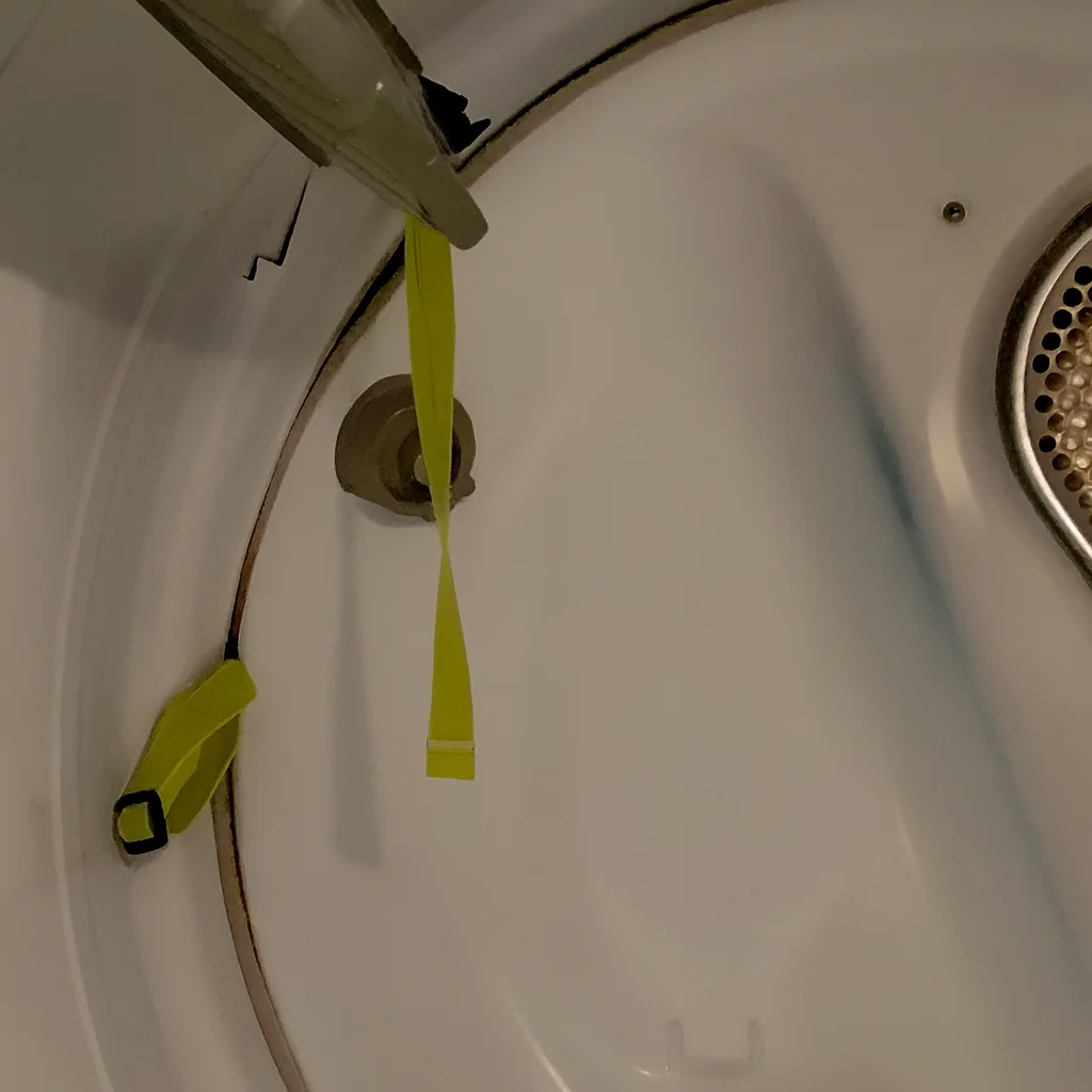 tangled garment on dryer drum