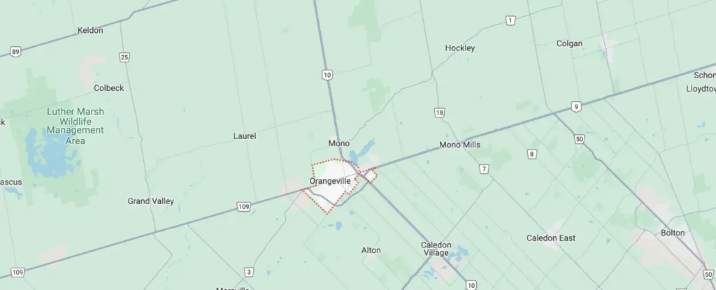 Orangeville Appliance Repair Service Area