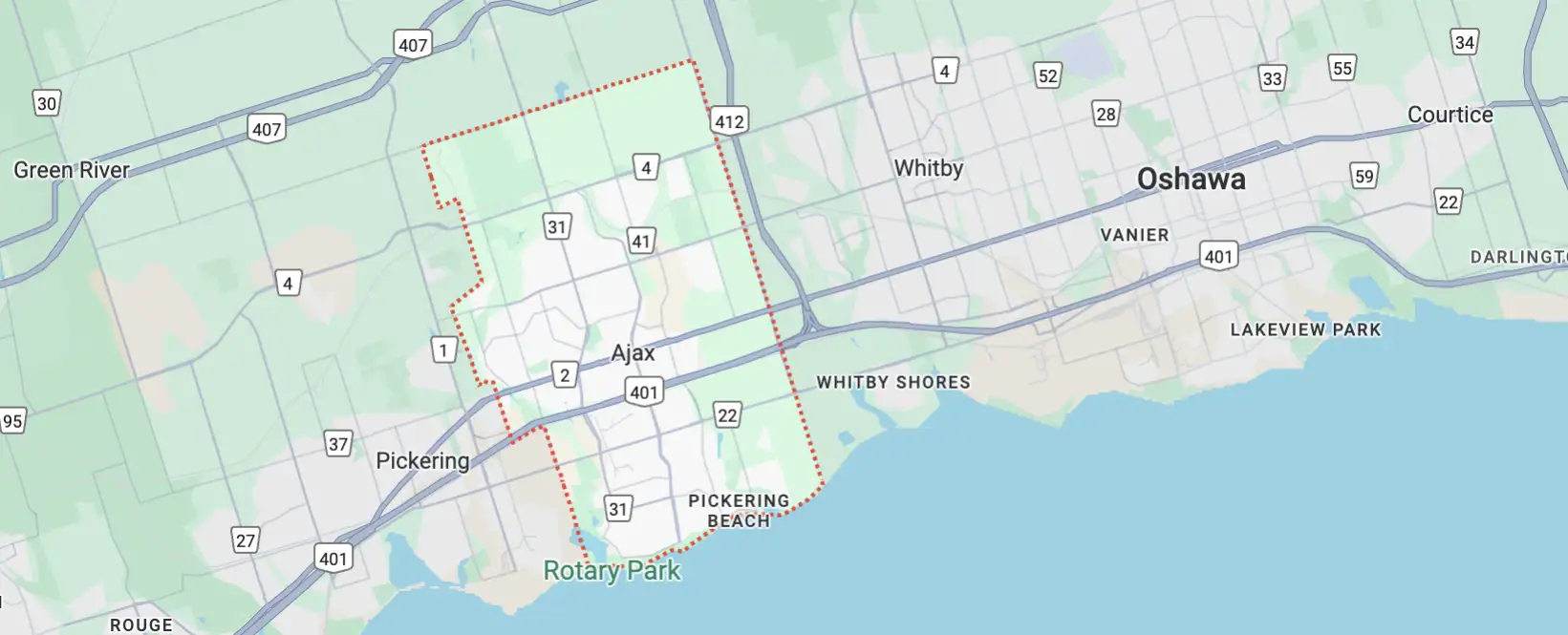 Ajax Appliance Repair Service Area