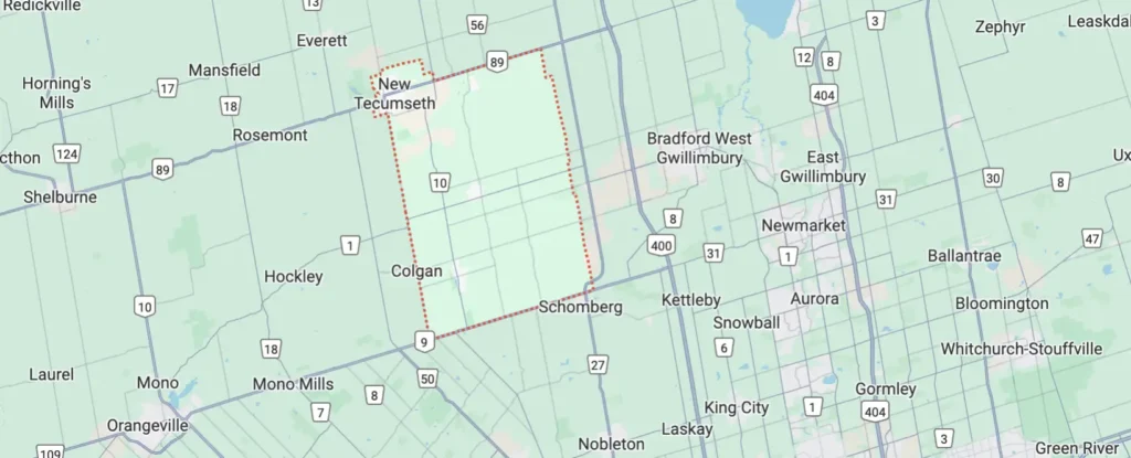 New Tecumseth Appliance Repair Service Area