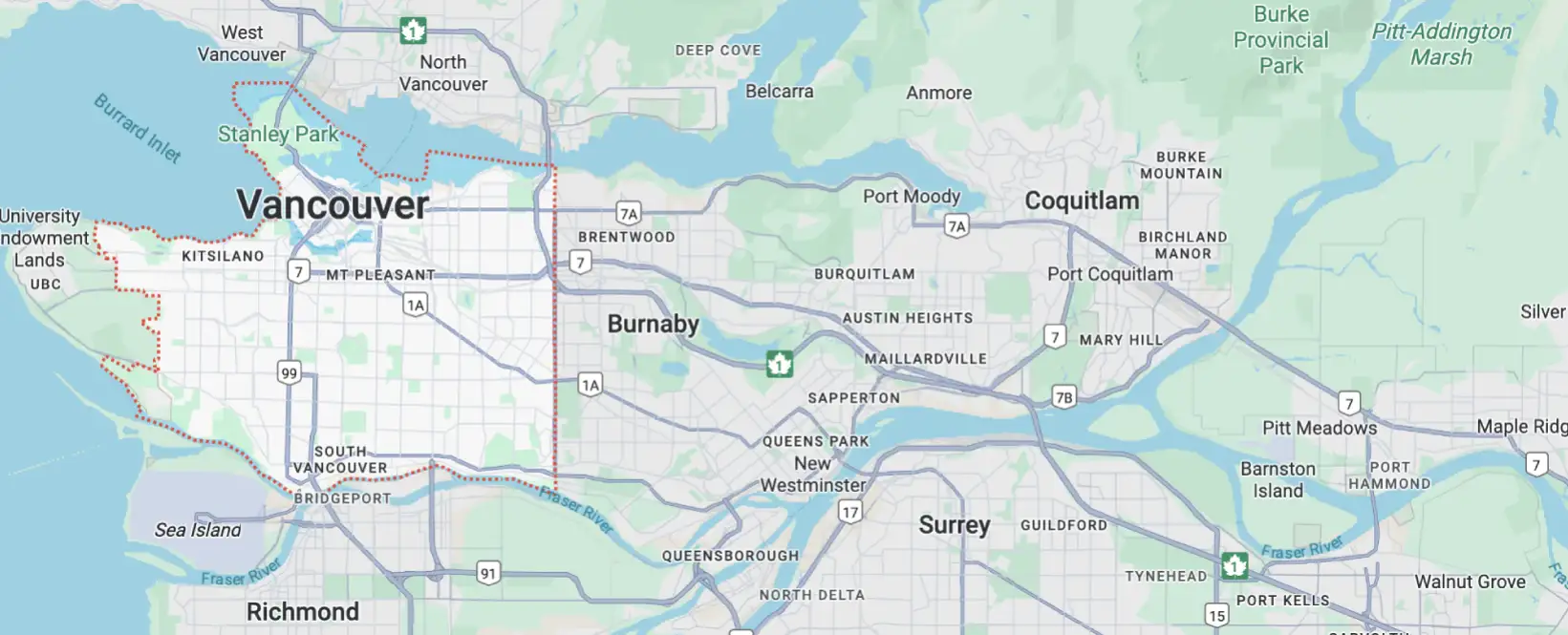 Areas We Serve in Vancouver Areas We Serve in Vancouver