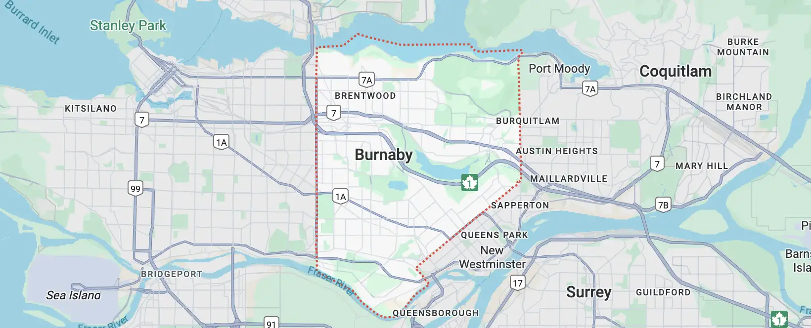 Burnaby Areas We Serve