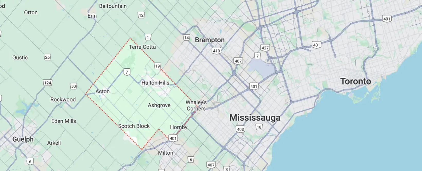 HALTON HILLS Appliance Repair Service Area