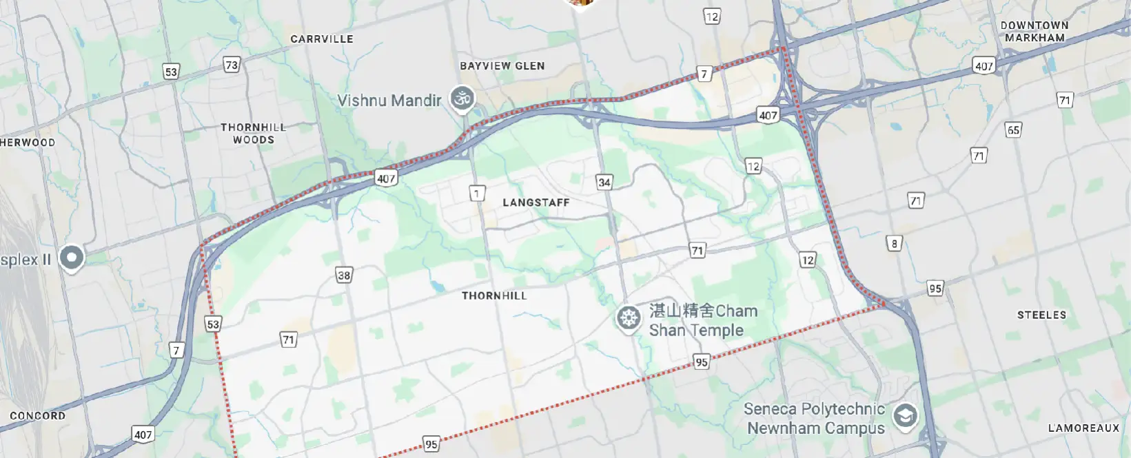 THORNHILL Appliance Repair – Service Area