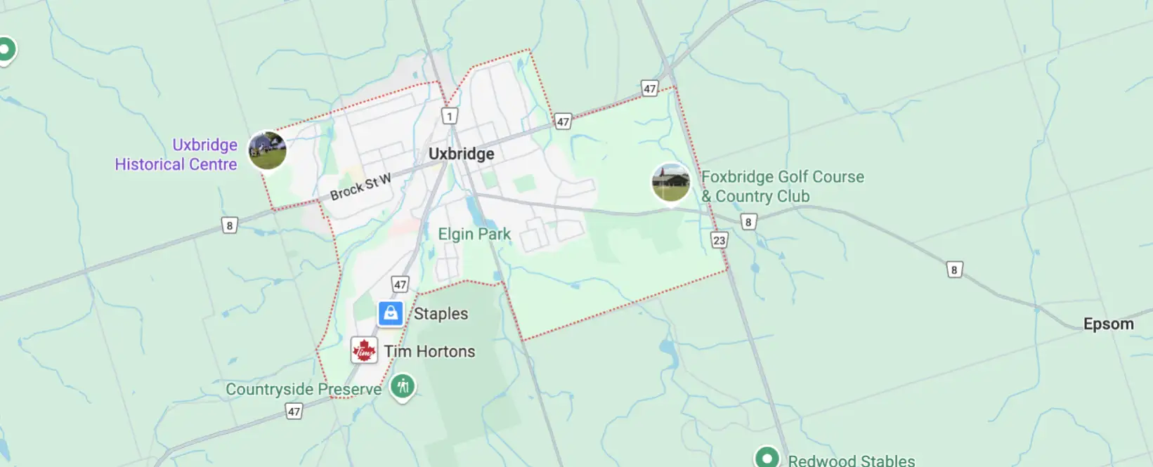 UXBRIDGE Appliance Repair – Service Area