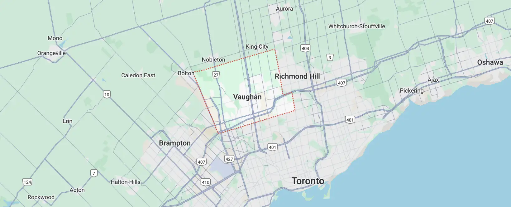 Vaughan Appliance Repair Service Area