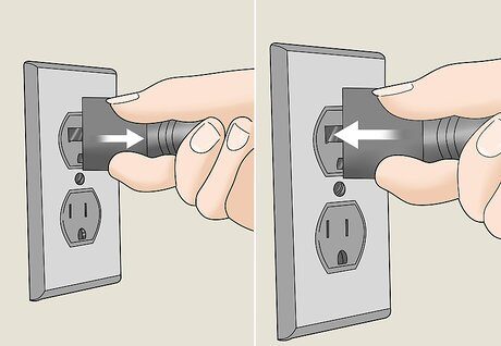 unplugging and plugging in the oven