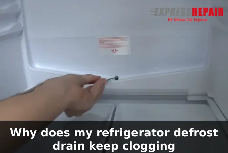 Why does my refrigerator defrost drain keep clogging