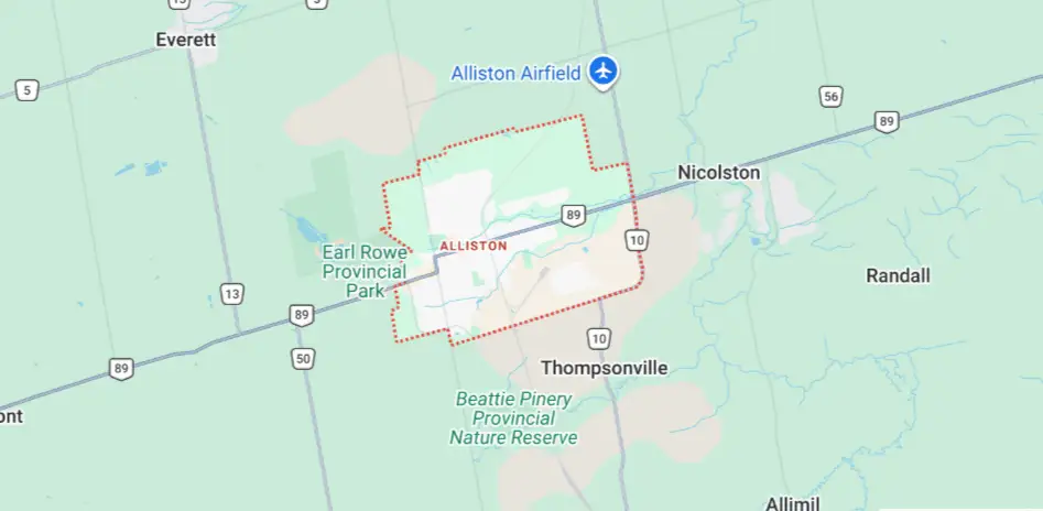 Alliston Appliance Repair Service Area