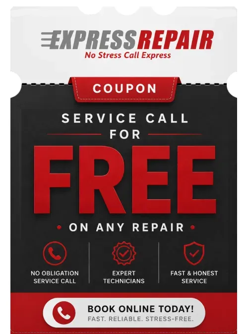 Service call for free on any repair