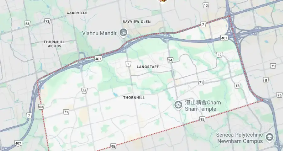 Thornhill Appliance Repair Service Area