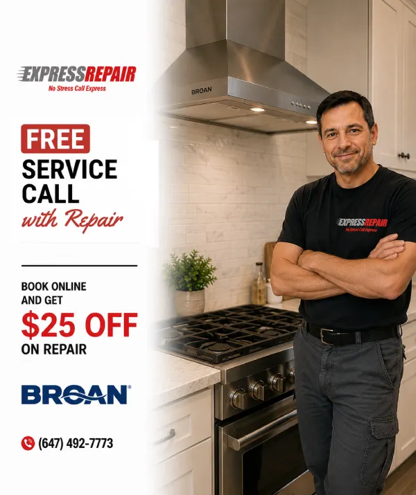 Express Repair Broan range hood repair technician
